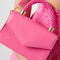 Roze envelop tas met snoep handvat