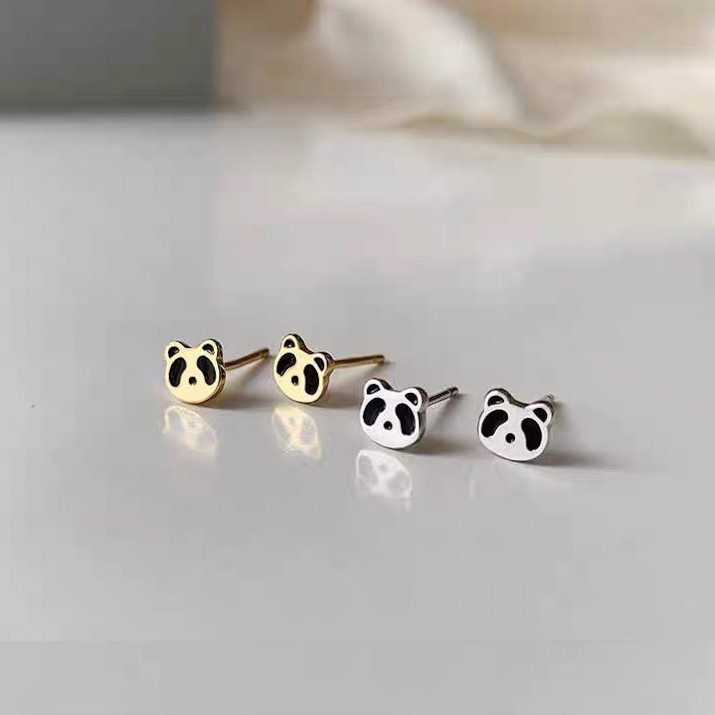 Schattige panda oorbellen